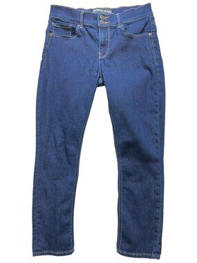 Express Jeans Women's Mia Mid Rise Cropped Legging Stretch Denim Size 6 Blue